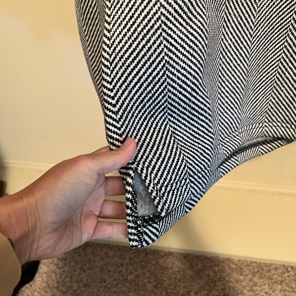 J. Crew Black and White Chevron Cowl Neck Sweatshirt - Picture 7 of 10